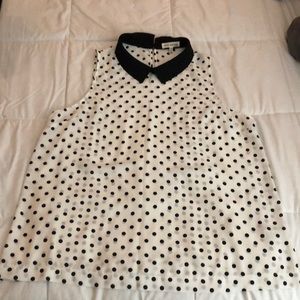 Stylish Polka Dot Sleeveless Top